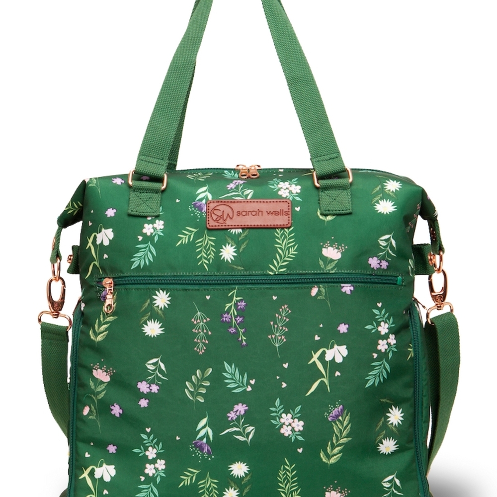 Green Floral Women's Bag